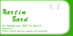 martin bard business card